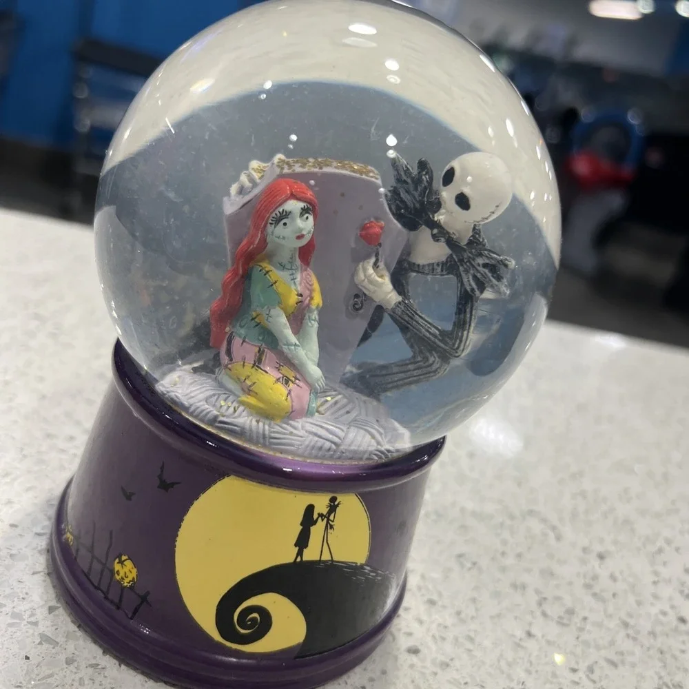 Jack Skellington Sally and Zero Musical Snow Globe Nightmare Before Christmas